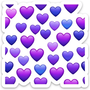 Purple-Violet-Indigo-Purple-Gradient Heart  sticker