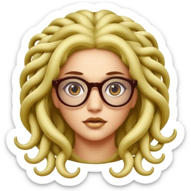 Medusa Versace with glasses  sticker
