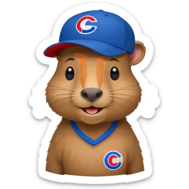 Capibara with a cruz azul cap sticker