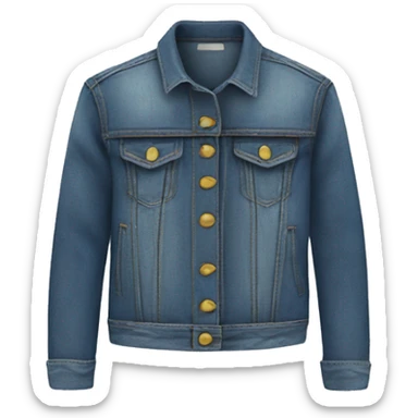 denim jacket product, clothes, isolated sticker