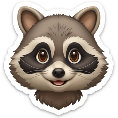 smiling raccoon sticker