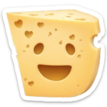 love emoji as cheese  sticker