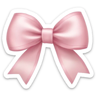 light pink ribbon bow sticker