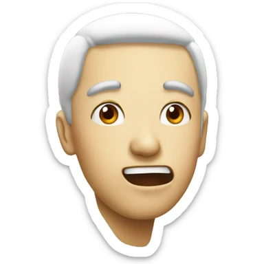 Japanese head with amazement look sticker