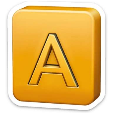 A square image of capital "A" next to capital "I" sticker