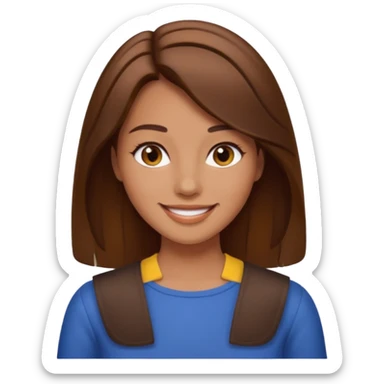 can you draw an emoji of a woman with hair parted down the middle sticker
