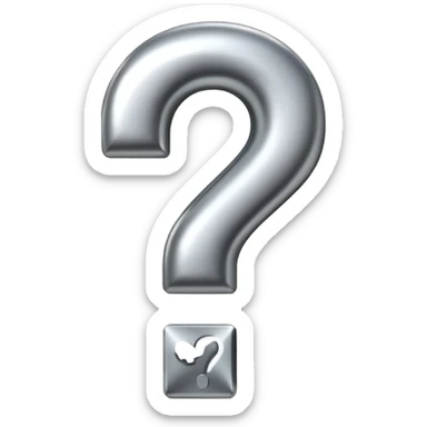 Question mark character sticker