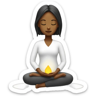 Meditation girl sticker