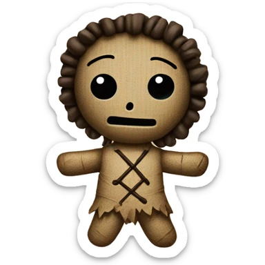 Voodoo doll sticker
