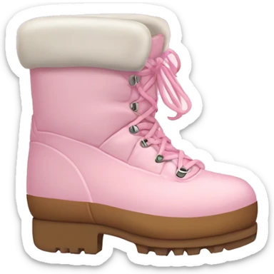 light pink moon boots sticker