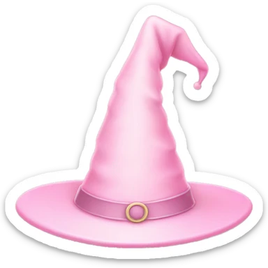 Soft pastel pink witches hat sticker