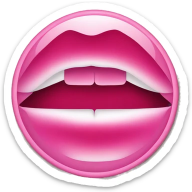 Forbidden lipstick sign sticker