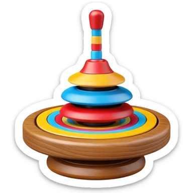 spinning top toy sticker