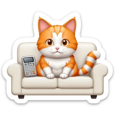 Funny Cat with tv sticker