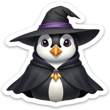 Pingouin witch  sticker