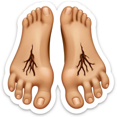 2 brown feet sticker