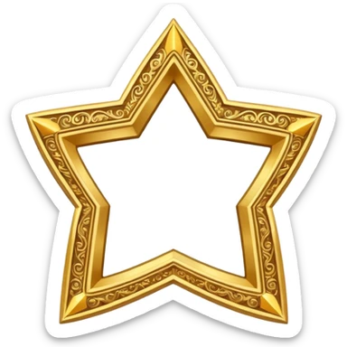 gold star-shaped photo frame sticker