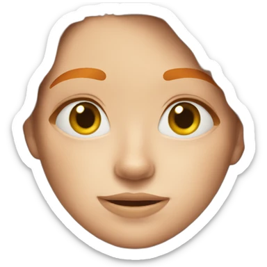 a ginger girl with freckles sticker