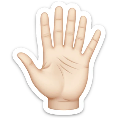 open palm with mystical lines sticker