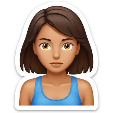 gross and sweaty brunette girl sticker