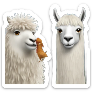 clipper meets lama sticker