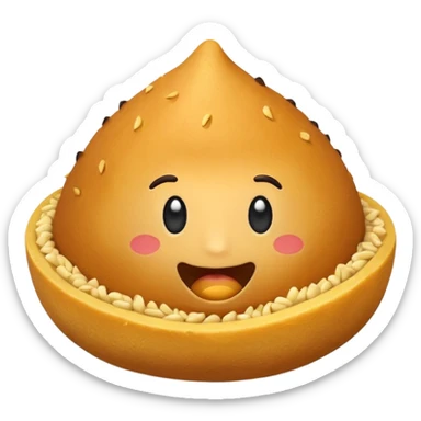 Uma coxinha, salgado típico brasileiro sticker