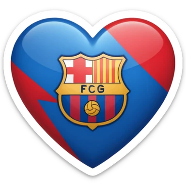 Barcelona Logo in heart sticker