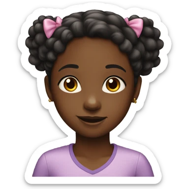 10 year old black girl birthday sticker