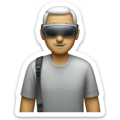 BLIND MAN whith photocamera sticker