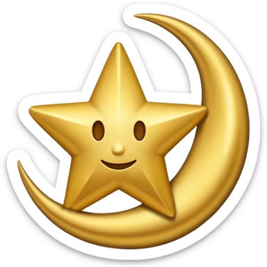 Creat an Star and Crescent emoji sticker