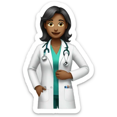 A women doctor funny sticker