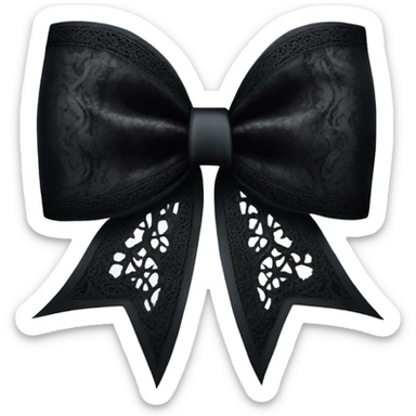Goth bow sticker