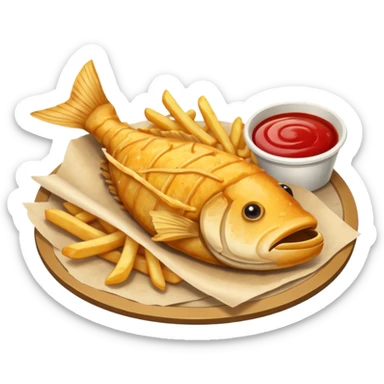 fish and chips sticker