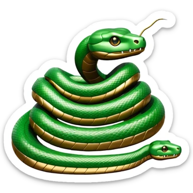Life-size snake sculpture sticker