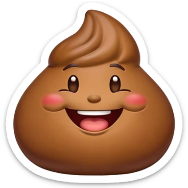 meditating laughing poop emoji sticker