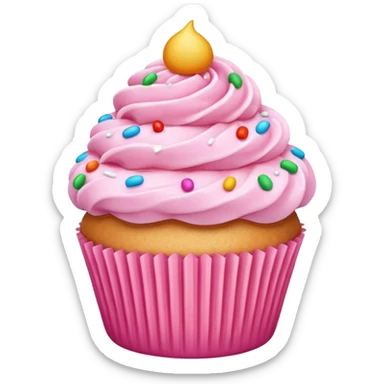 Pink cupcake sticker