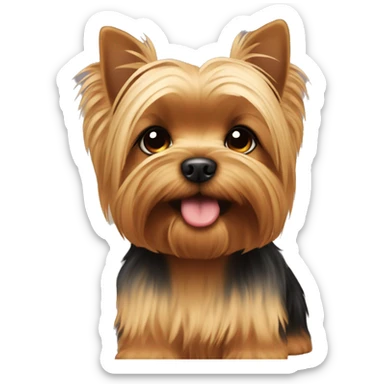 Cute fat yorkie sticker