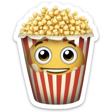 Bawl of popcorn  sticker