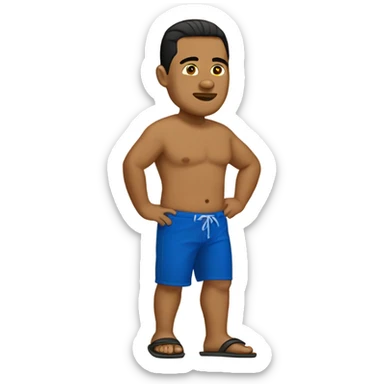 Samoan guy with jandal  sticker