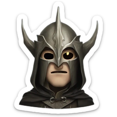 man in witch king's of angmar mask sticker