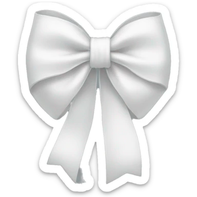 White bow  sticker