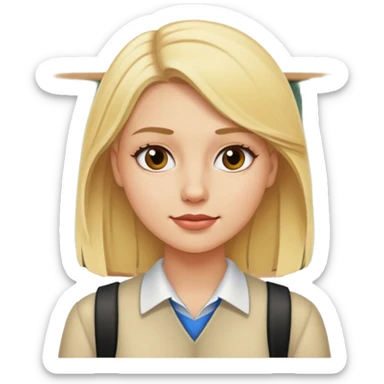 Femme blonde à l’école  sticker