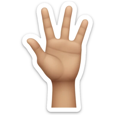 Hapart (a heart hand with 2nd and 3rd) sticker