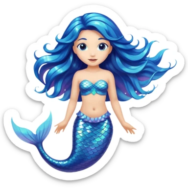 Iridescent mermaid sticker