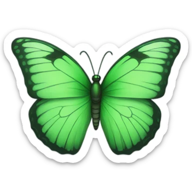 Green butterfly sticker