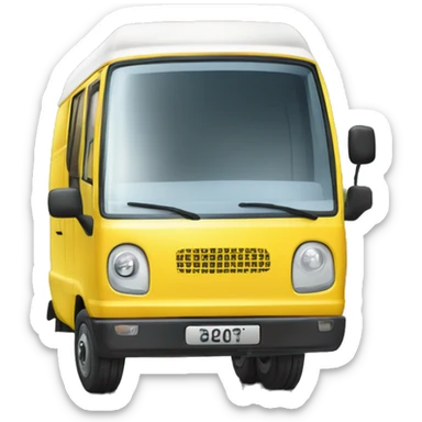 yellow 3 wheel￼ van ￼  sticker