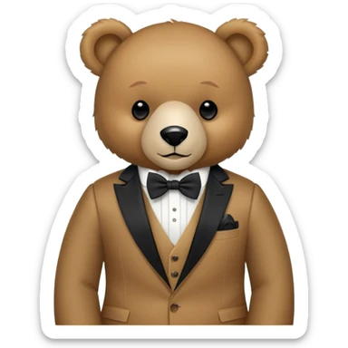 Ralph Lauren Polo Bear teddy bear wearing a suit and bowtie sticker