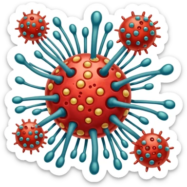 immune system getting attacked by HIV sticker
