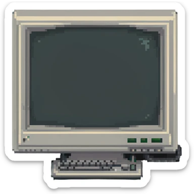 Old computer monitor sticker