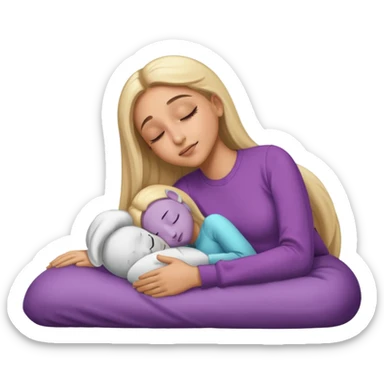 Ariana Grande sleeping with light skin and long blonde hair sticker